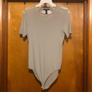 See thru Forever 21 Size M Gray Sheer Bodysuit